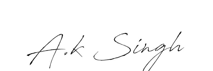 How to make A.k Singh signature? Antro_Vectra is a professional autograph style. Create handwritten signature for A.k Singh name. A.k Singh signature style 6 images and pictures png