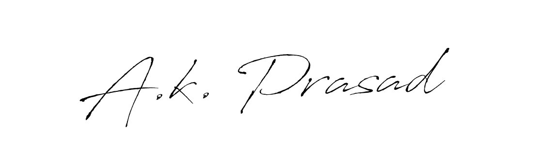 Also You can easily find your signature by using the search form. We will create A.k. Prasad name handwritten signature images for you free of cost using Antro_Vectra sign style. A.k. Prasad signature style 6 images and pictures png