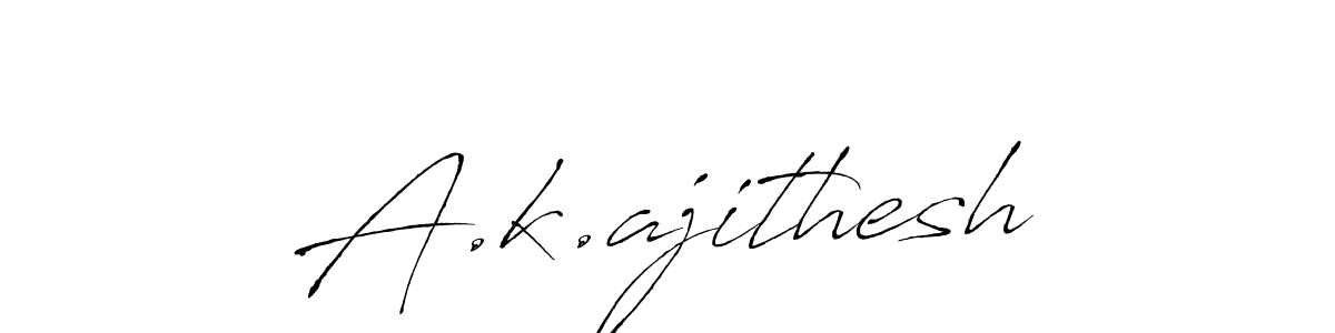 Design your own signature with our free online signature maker. With this signature software, you can create a handwritten (Antro_Vectra) signature for name A.k.ajithesh. A.k.ajithesh signature style 6 images and pictures png
