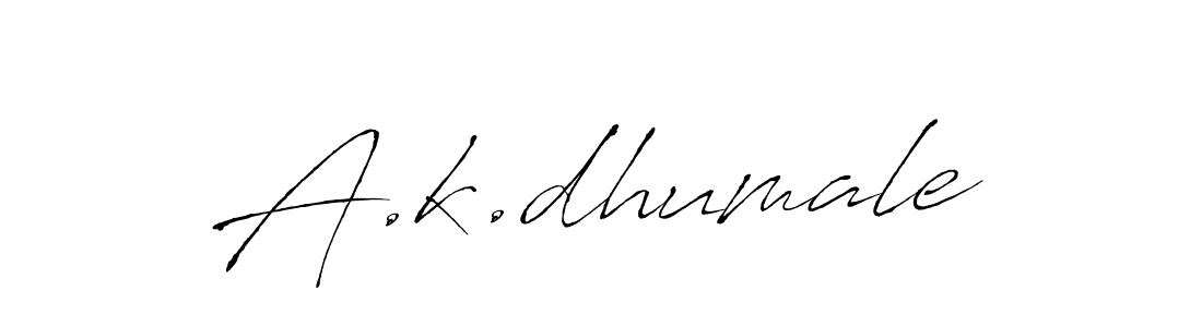 Also You can easily find your signature by using the search form. We will create A.k.dhumale name handwritten signature images for you free of cost using Antro_Vectra sign style. A.k.dhumale signature style 6 images and pictures png