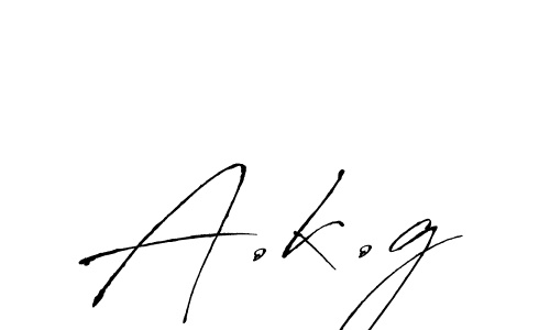 Make a beautiful signature design for name A.k.g. With this signature (Antro_Vectra) style, you can create a handwritten signature for free. A.k.g signature style 6 images and pictures png