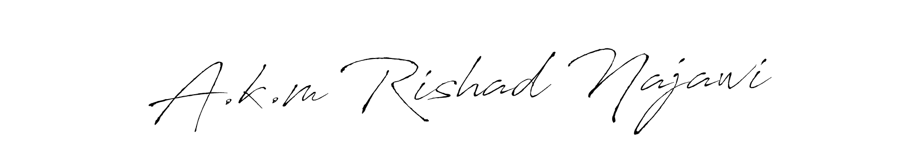 Similarly Antro_Vectra is the best handwritten signature design. Signature creator online .You can use it as an online autograph creator for name A.k.m Rishad Najawi. A.k.m Rishad Najawi signature style 6 images and pictures png