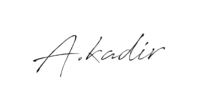 Create a beautiful signature design for name A.kadir. With this signature (Antro_Vectra) fonts, you can make a handwritten signature for free. A.kadir signature style 6 images and pictures png