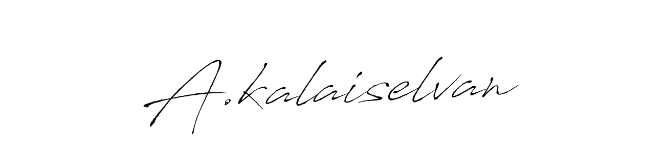 Also we have A.kalaiselvan name is the best signature style. Create professional handwritten signature collection using Antro_Vectra autograph style. A.kalaiselvan signature style 6 images and pictures png