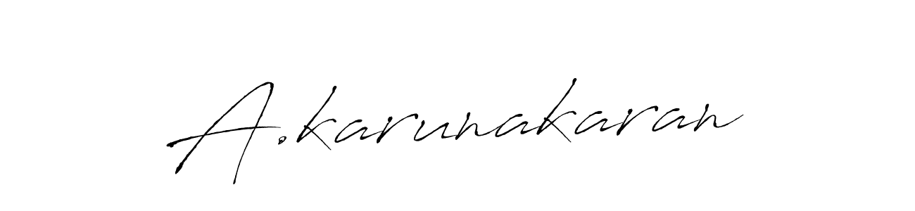 Antro_Vectra is a professional signature style that is perfect for those who want to add a touch of class to their signature. It is also a great choice for those who want to make their signature more unique. Get A.karunakaran name to fancy signature for free. A.karunakaran signature style 6 images and pictures png