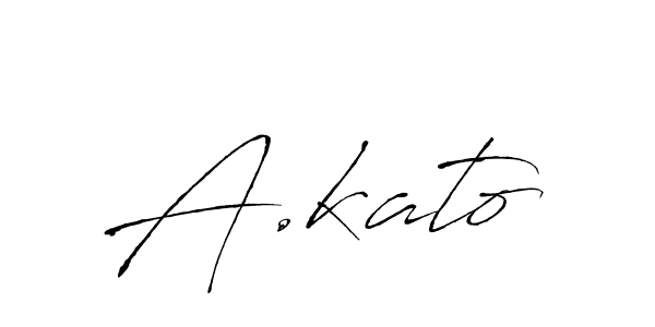 How to make A.kato signature? Antro_Vectra is a professional autograph style. Create handwritten signature for A.kato name. A.kato signature style 6 images and pictures png
