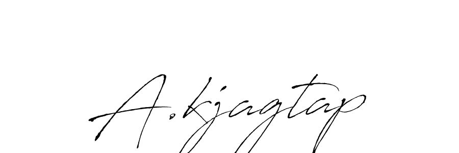 This is the best signature style for the A.kjagtap name. Also you like these signature font (Antro_Vectra). Mix name signature. A.kjagtap signature style 6 images and pictures png