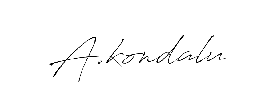 if you are searching for the best signature style for your name A.kondalu. so please give up your signature search. here we have designed multiple signature styles  using Antro_Vectra. A.kondalu signature style 6 images and pictures png