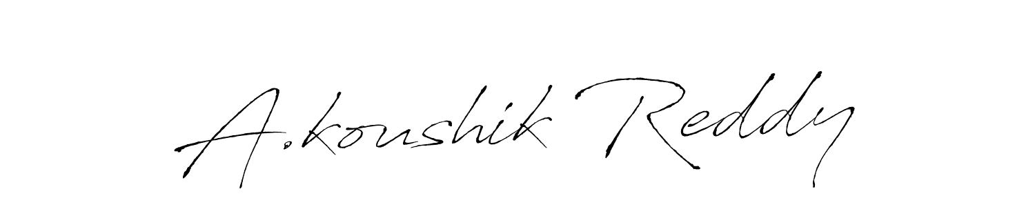 A.koushik Reddy stylish signature style. Best Handwritten Sign (Antro_Vectra) for my name. Handwritten Signature Collection Ideas for my name A.koushik Reddy. A.koushik Reddy signature style 6 images and pictures png