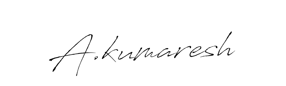 Make a beautiful signature design for name A.kumaresh. With this signature (Antro_Vectra) style, you can create a handwritten signature for free. A.kumaresh signature style 6 images and pictures png