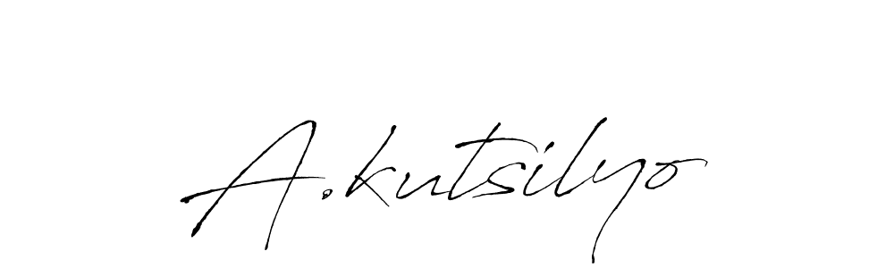 Also we have A.kutsilyo name is the best signature style. Create professional handwritten signature collection using Antro_Vectra autograph style. A.kutsilyo signature style 6 images and pictures png