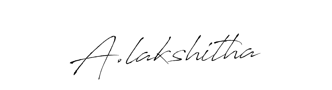 Use a signature maker to create a handwritten signature online. With this signature software, you can design (Antro_Vectra) your own signature for name A.lakshitha. A.lakshitha signature style 6 images and pictures png