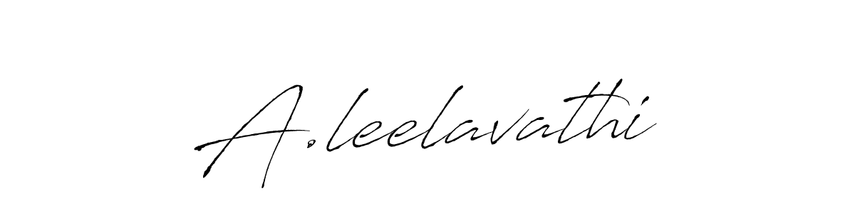 How to make A.leelavathi name signature. Use Antro_Vectra style for creating short signs online. This is the latest handwritten sign. A.leelavathi signature style 6 images and pictures png