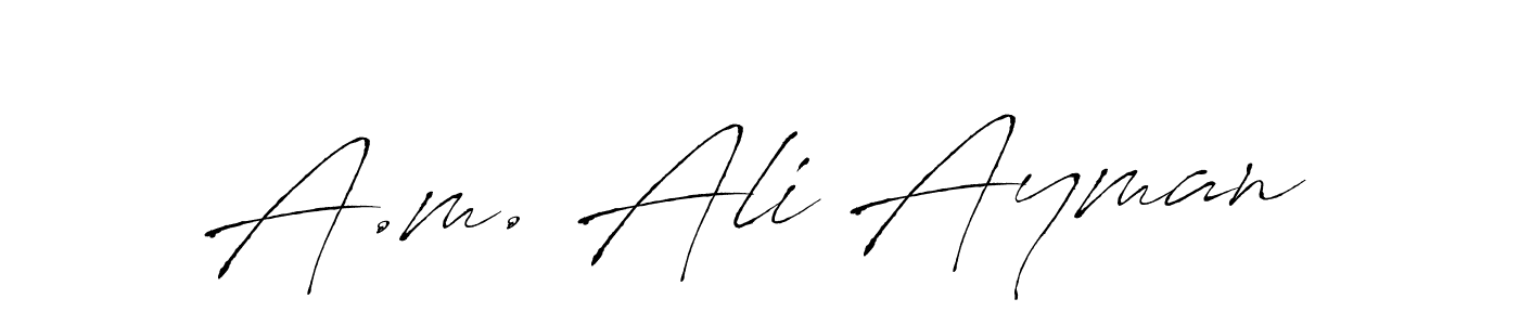 A.m. Ali Ayman stylish signature style. Best Handwritten Sign (Antro_Vectra) for my name. Handwritten Signature Collection Ideas for my name A.m. Ali Ayman. A.m. Ali Ayman signature style 6 images and pictures png