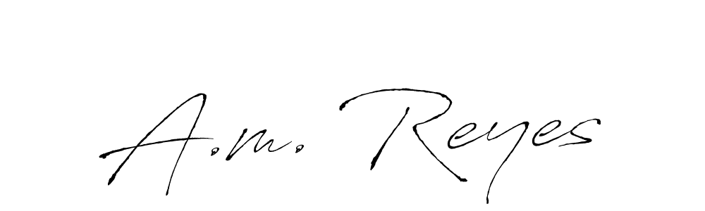 How to make A.m. Reyes signature? Antro_Vectra is a professional autograph style. Create handwritten signature for A.m. Reyes name. A.m. Reyes signature style 6 images and pictures png