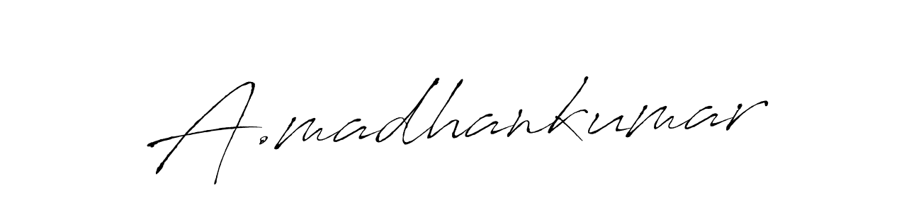 Design your own signature with our free online signature maker. With this signature software, you can create a handwritten (Antro_Vectra) signature for name A.madhankumar. A.madhankumar signature style 6 images and pictures png