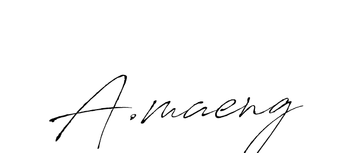 How to make A.maeng signature? Antro_Vectra is a professional autograph style. Create handwritten signature for A.maeng name. A.maeng signature style 6 images and pictures png