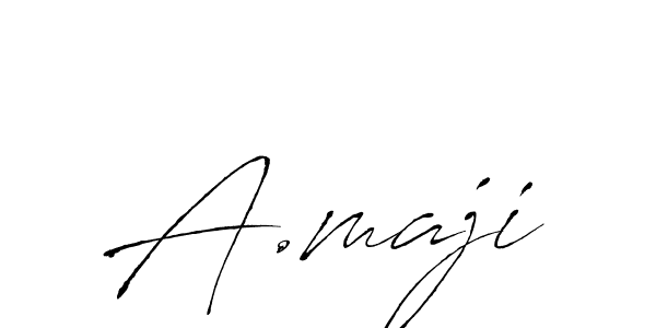 How to make A.maji name signature. Use Antro_Vectra style for creating short signs online. This is the latest handwritten sign. A.maji signature style 6 images and pictures png