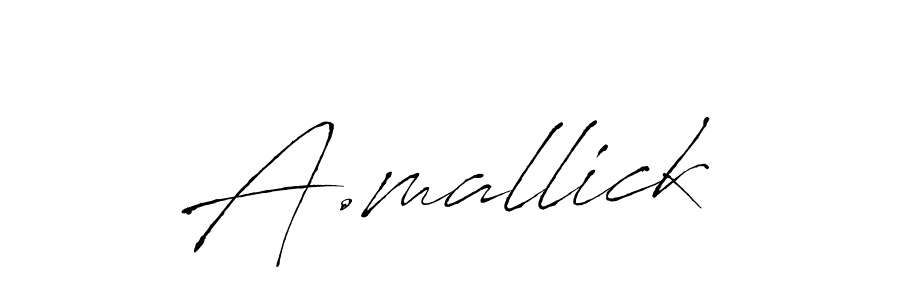 A.mallick stylish signature style. Best Handwritten Sign (Antro_Vectra) for my name. Handwritten Signature Collection Ideas for my name A.mallick. A.mallick signature style 6 images and pictures png