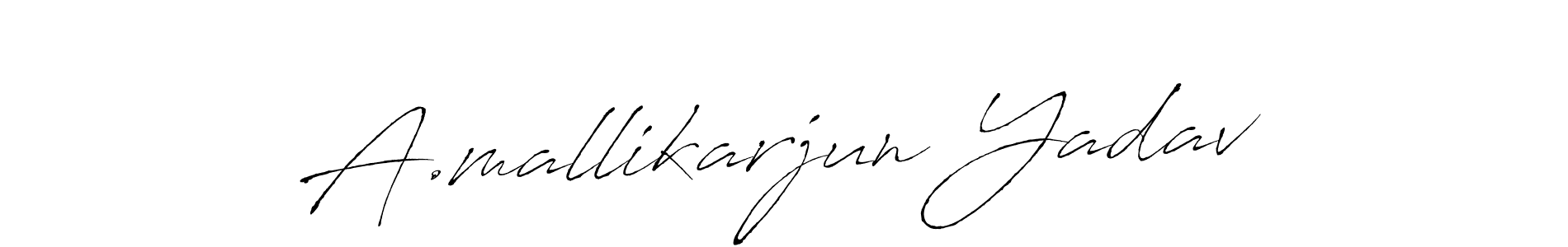 Create a beautiful signature design for name A.mallikarjun Yadav. With this signature (Antro_Vectra) fonts, you can make a handwritten signature for free. A.mallikarjun Yadav signature style 6 images and pictures png