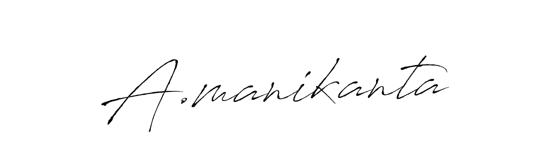 Make a beautiful signature design for name A.manikanta. With this signature (Antro_Vectra) style, you can create a handwritten signature for free. A.manikanta signature style 6 images and pictures png