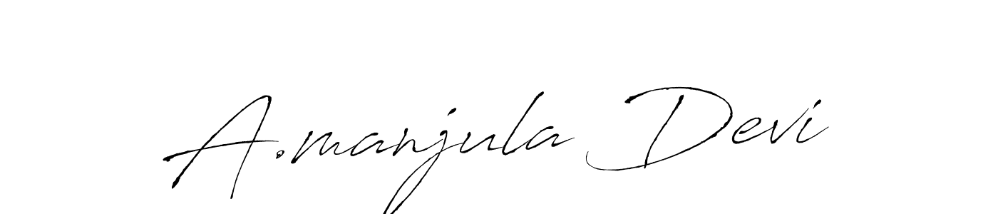 Make a beautiful signature design for name A.manjula Devi. With this signature (Antro_Vectra) style, you can create a handwritten signature for free. A.manjula Devi signature style 6 images and pictures png