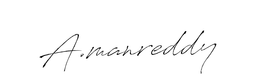 How to make A.manreddy signature? Antro_Vectra is a professional autograph style. Create handwritten signature for A.manreddy name. A.manreddy signature style 6 images and pictures png