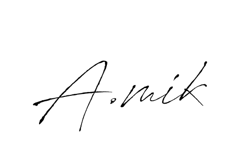 You should practise on your own different ways (Antro_Vectra) to write your name (A.mik) in signature. don't let someone else do it for you. A.mik signature style 6 images and pictures png