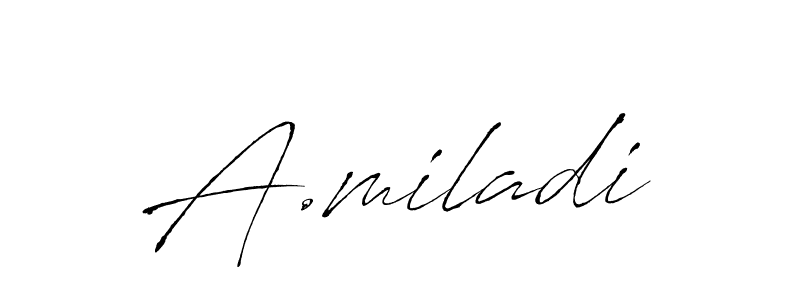 Make a short A.miladi signature style. Manage your documents anywhere anytime using Antro_Vectra. Create and add eSignatures, submit forms, share and send files easily. A.miladi signature style 6 images and pictures png