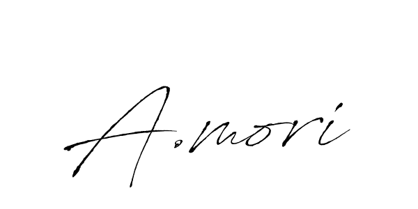 Make a beautiful signature design for name A.mori. With this signature (Antro_Vectra) style, you can create a handwritten signature for free. A.mori signature style 6 images and pictures png