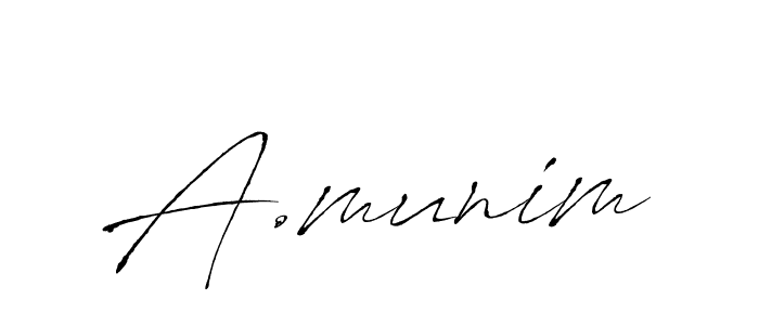 How to make A.munim signature? Antro_Vectra is a professional autograph style. Create handwritten signature for A.munim name. A.munim signature style 6 images and pictures png