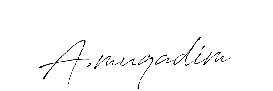 It looks lik you need a new signature style for name A.muqadim. Design unique handwritten (Antro_Vectra) signature with our free signature maker in just a few clicks. A.muqadim signature style 6 images and pictures png