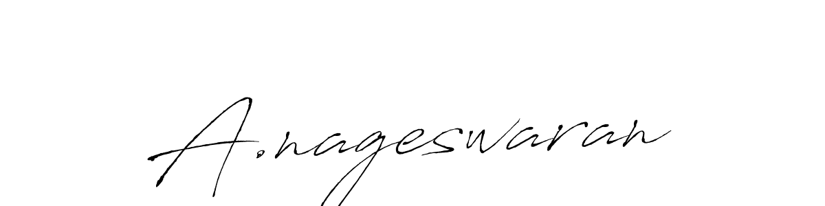 This is the best signature style for the A.nageswaran name. Also you like these signature font (Antro_Vectra). Mix name signature. A.nageswaran signature style 6 images and pictures png