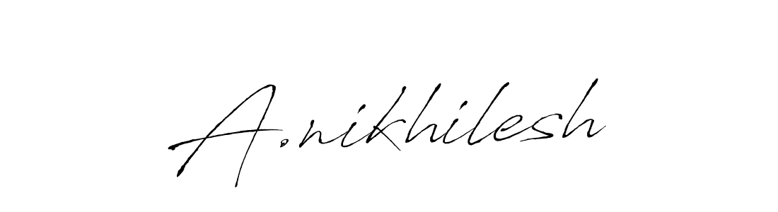 Use a signature maker to create a handwritten signature online. With this signature software, you can design (Antro_Vectra) your own signature for name A.nikhilesh. A.nikhilesh signature style 6 images and pictures png