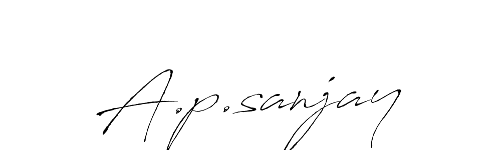 This is the best signature style for the A.p.sanjay name. Also you like these signature font (Antro_Vectra). Mix name signature. A.p.sanjay signature style 6 images and pictures png