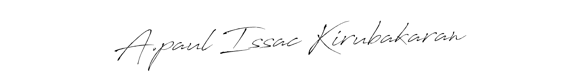 Design your own signature with our free online signature maker. With this signature software, you can create a handwritten (Antro_Vectra) signature for name A.paul Issac Kirubakaran. A.paul Issac Kirubakaran signature style 6 images and pictures png