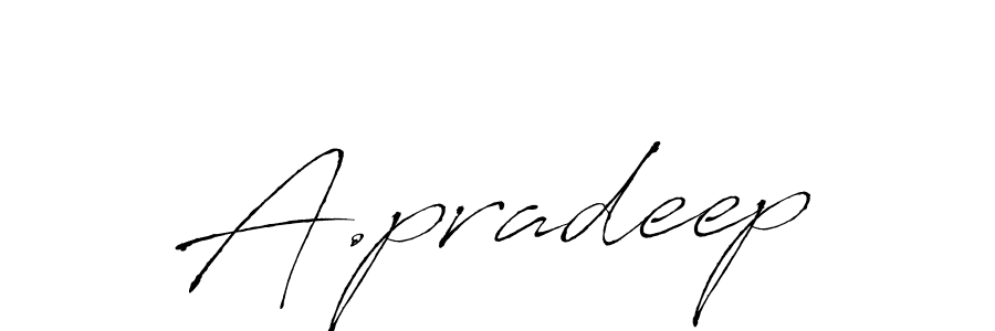 How to Draw A.pradeep signature style? Antro_Vectra is a latest design signature styles for name A.pradeep. A.pradeep signature style 6 images and pictures png