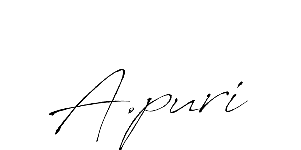 Also You can easily find your signature by using the search form. We will create A.puri name handwritten signature images for you free of cost using Antro_Vectra sign style. A.puri signature style 6 images and pictures png