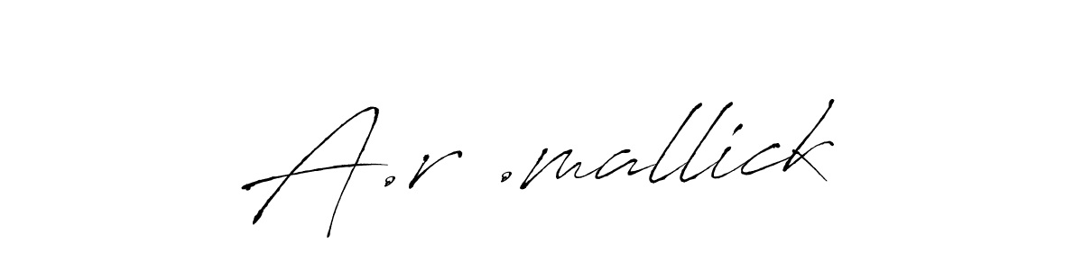 It looks lik you need a new signature style for name A.r .mallick. Design unique handwritten (Antro_Vectra) signature with our free signature maker in just a few clicks. A.r .mallick signature style 6 images and pictures png