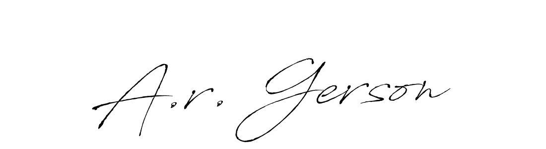 It looks lik you need a new signature style for name A.r. Gerson. Design unique handwritten (Antro_Vectra) signature with our free signature maker in just a few clicks. A.r. Gerson signature style 6 images and pictures png