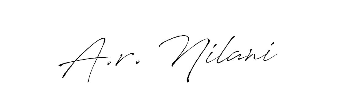 Use a signature maker to create a handwritten signature online. With this signature software, you can design (Antro_Vectra) your own signature for name A.r. Nilani. A.r. Nilani signature style 6 images and pictures png
