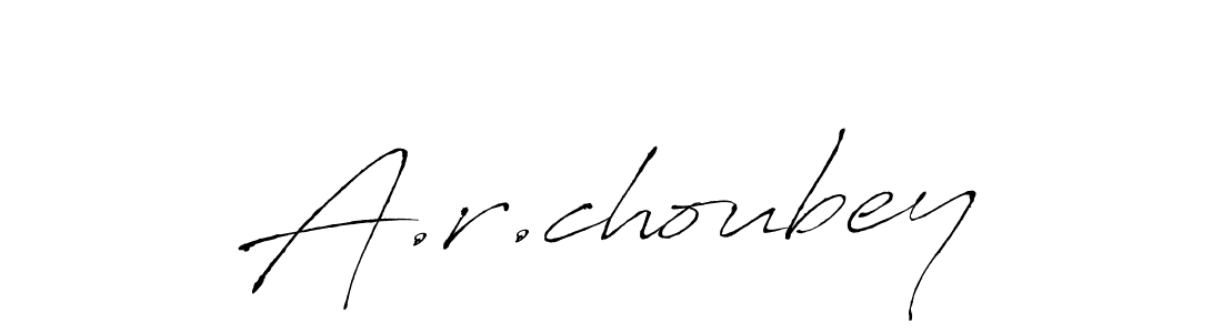 Antro_Vectra is a professional signature style that is perfect for those who want to add a touch of class to their signature. It is also a great choice for those who want to make their signature more unique. Get A.r.choubey name to fancy signature for free. A.r.choubey signature style 6 images and pictures png