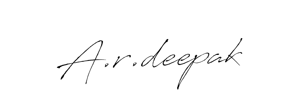 The best way (Antro_Vectra) to make a short signature is to pick only two or three words in your name. The name A.r.deepak include a total of six letters. For converting this name. A.r.deepak signature style 6 images and pictures png