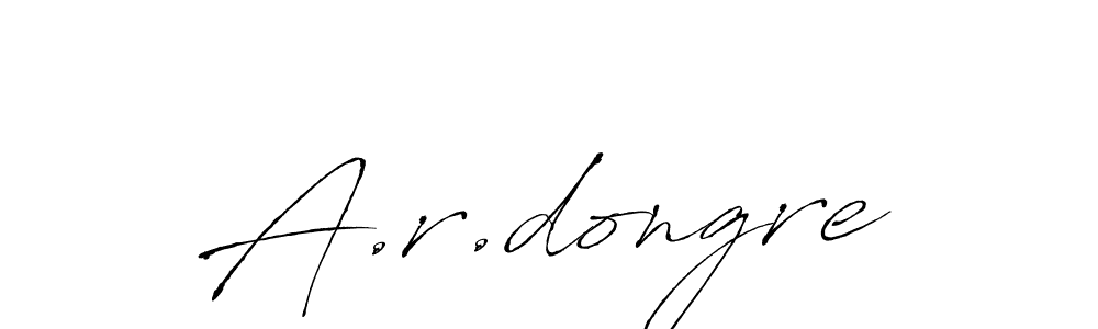 Design your own signature with our free online signature maker. With this signature software, you can create a handwritten (Antro_Vectra) signature for name A.r.dongre. A.r.dongre signature style 6 images and pictures png