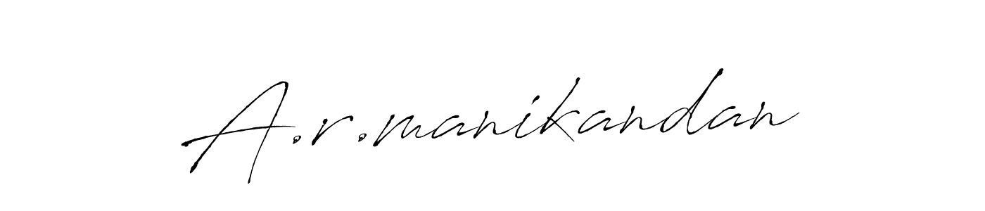 Make a beautiful signature design for name A.r.manikandan. With this signature (Antro_Vectra) style, you can create a handwritten signature for free. A.r.manikandan signature style 6 images and pictures png