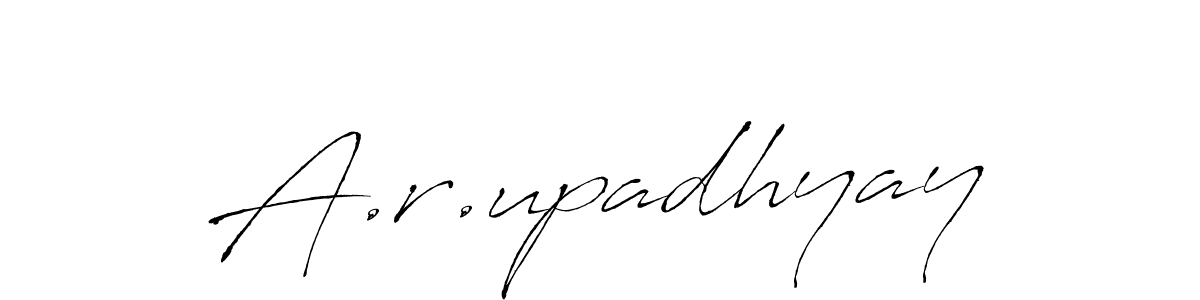 This is the best signature style for the A.r.upadhyay name. Also you like these signature font (Antro_Vectra). Mix name signature. A.r.upadhyay signature style 6 images and pictures png