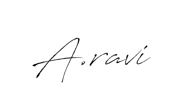 Create a beautiful signature design for name A.ravi. With this signature (Antro_Vectra) fonts, you can make a handwritten signature for free. A.ravi signature style 6 images and pictures png