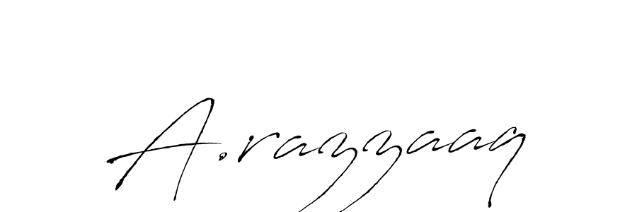 How to make A.razzaaq name signature. Use Antro_Vectra style for creating short signs online. This is the latest handwritten sign. A.razzaaq signature style 6 images and pictures png