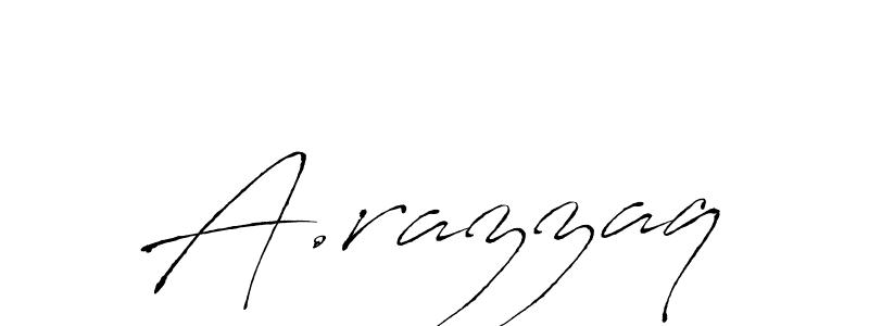 How to make A.razzaq signature? Antro_Vectra is a professional autograph style. Create handwritten signature for A.razzaq name. A.razzaq signature style 6 images and pictures png