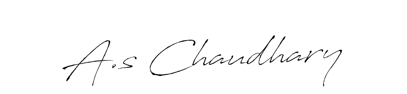 Make a beautiful signature design for name A.s Chaudhary. With this signature (Antro_Vectra) style, you can create a handwritten signature for free. A.s Chaudhary signature style 6 images and pictures png